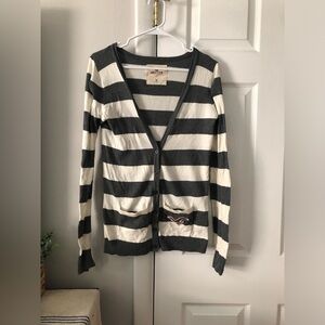 Y2K Striped Cardigan